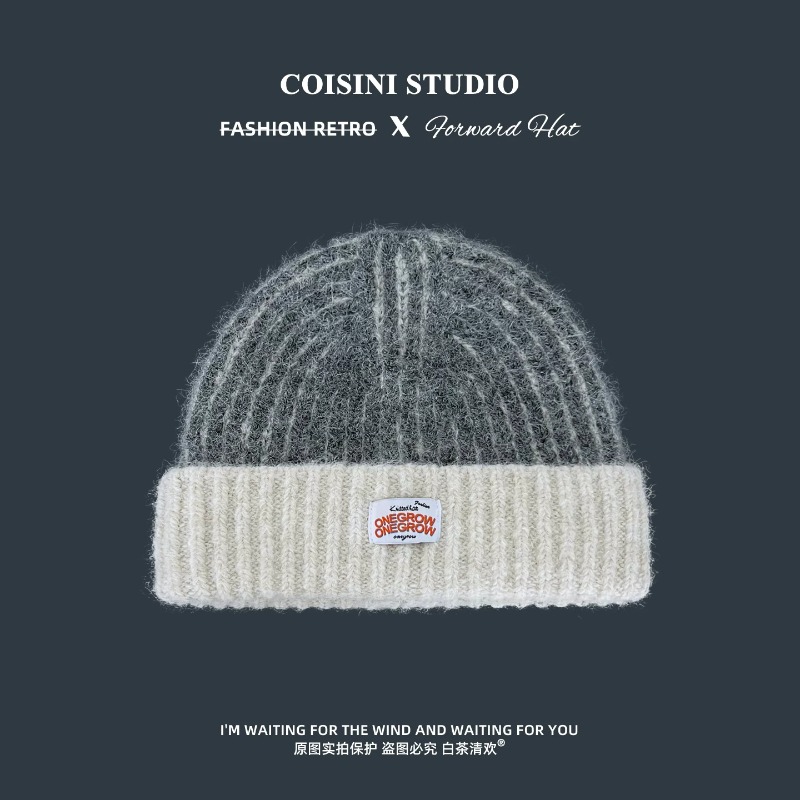 Women Striped Fuzzy Knit Beani - Beanie Cuffed Knit review and price