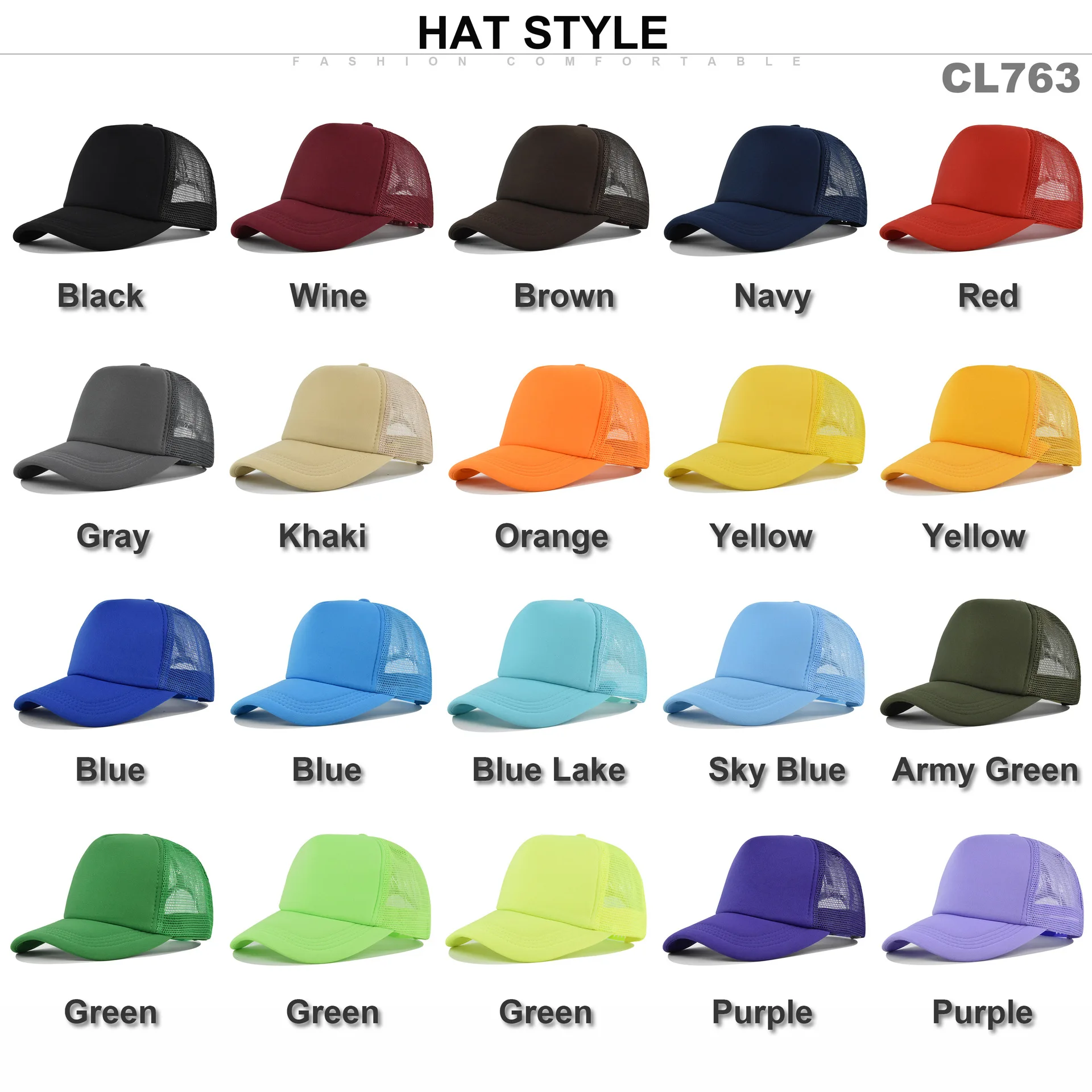 Fashion Unisex Plain Baseball  - Trucker Cap Mesh review and price