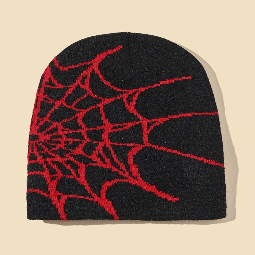 Gothic Soft Spider Web Pattern - Beanie Cuffed Knit review and price