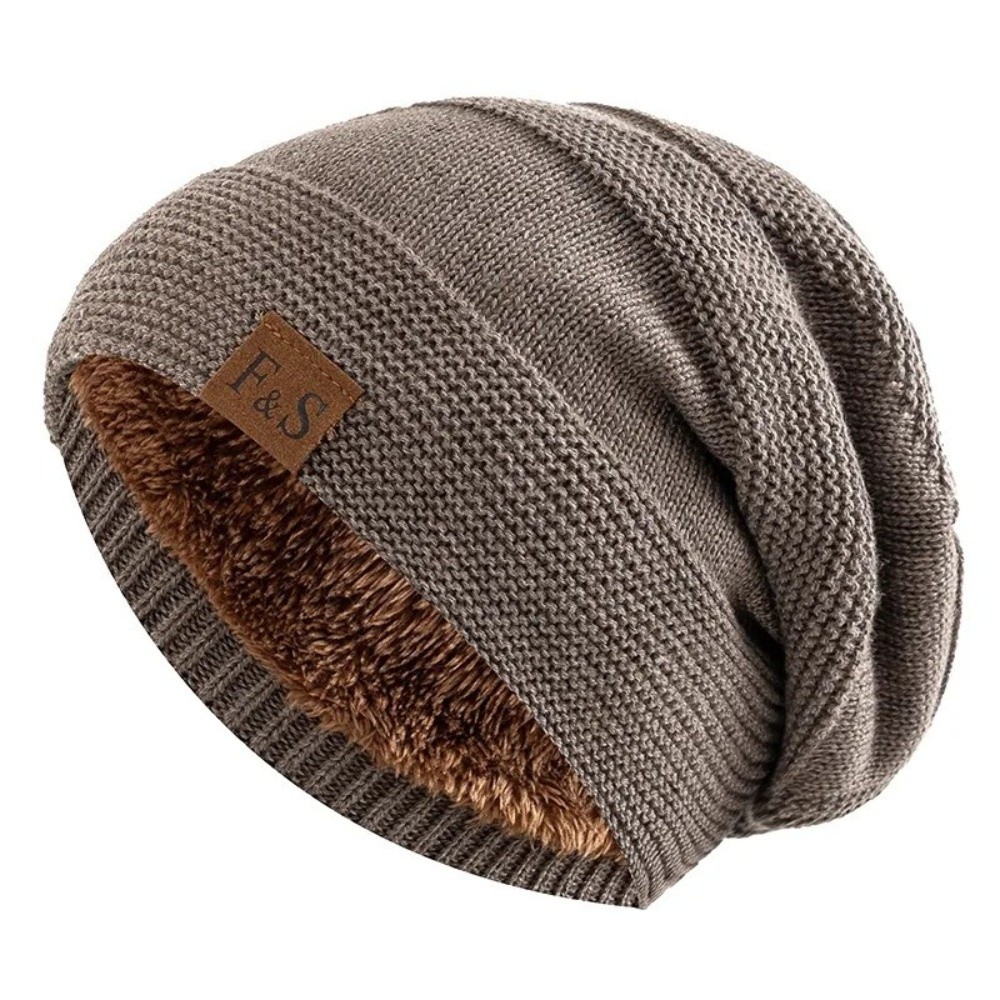 Casual Fur Lined Winter Beanie - Beanie Cuffed Knit review and price