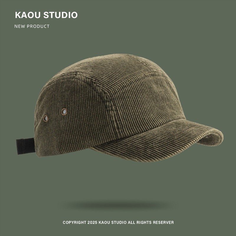 Japanese Retro Solid Color Cor - Corduroy Cap 5 Panel review and price