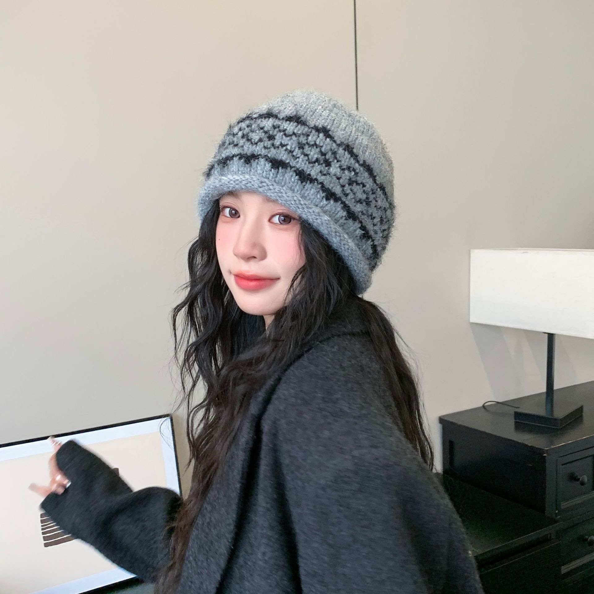 Fair Isle Knitted Beanie Hat f - Beanie Cuffed Knit review and price